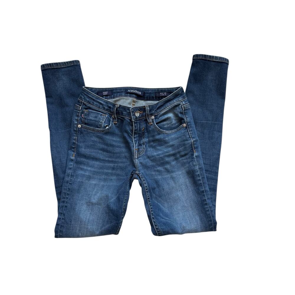 Vigoss Jagger Skinny Jeans size extra small - 24” - 0 medium wash stretch denim